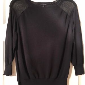 Black sweater sheer shoulders